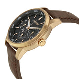 Citizen BU2013-08E Corso Eco-Drive – Men’s Rose Gold Stainless Steel Black Dial Brown Leather Multifunction Watch