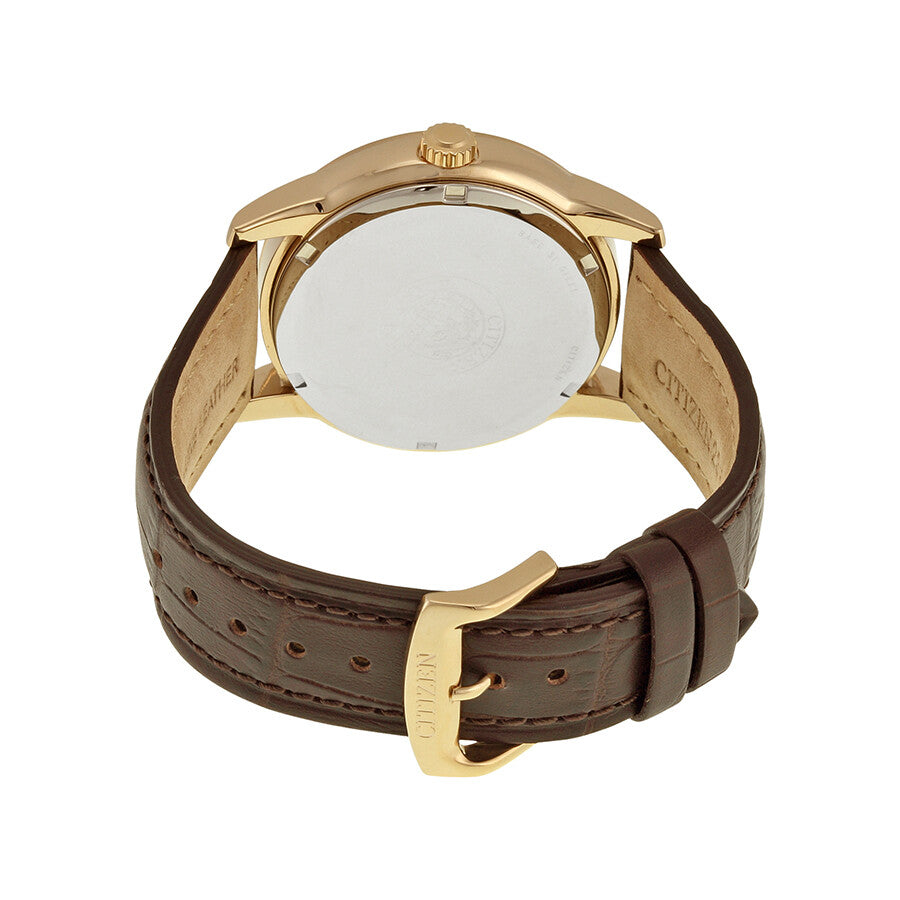 Citizen Corso Dress Eco-Drive Black Dial Brown Leather Men's Watch