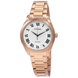 Citizen Eco-Drive Arezzo EM0973-55A – Rose Gold Stainless Steel Bracelet, White Dial Ladies’ Watch