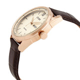 Citizen AW0082-01A Classic – Men’s Eco-Drive Rose Gold Ivory Dial Brown Leather Strap Watch