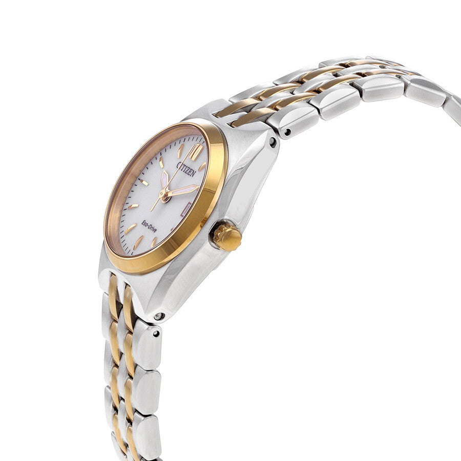 Eco-Drive Corso Silver Dial Ladies Watch