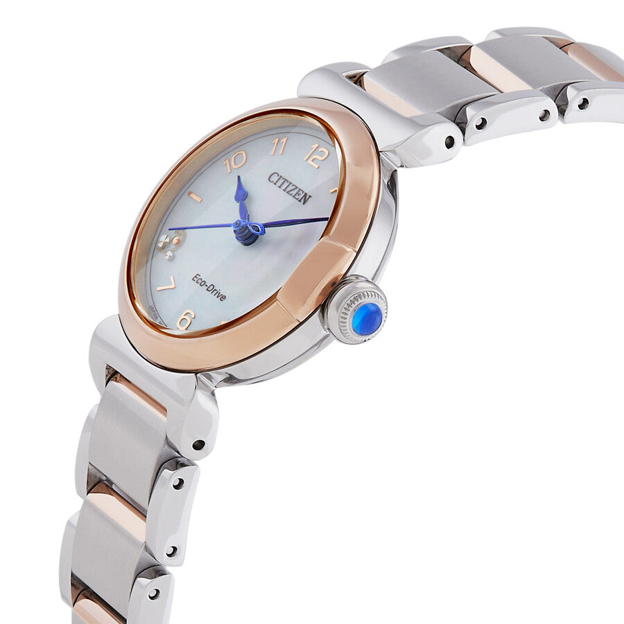 L Mae White Mother of Pearl Dial Ladies Watch