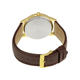 Citizen AW1232-04A Corso – Men’s Eco-Drive Gold-Tone Ivory Dial Brown Leather Strap Watch