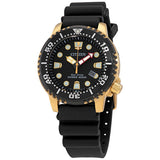 Citizen BN0152-06E Promaster Diver – Men’s Eco-Drive Gold-Tone Stainless Steel Black Dial 200M ISO-Certified Dive Watch