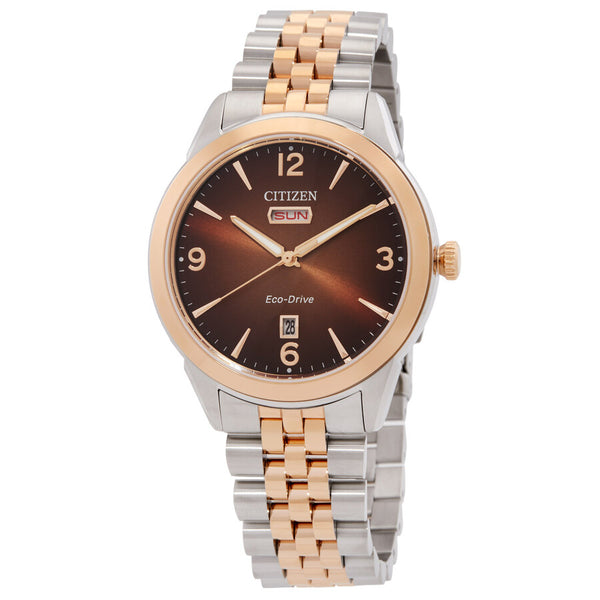 Citizen AW0156-57X Rolan – Men’s Eco-Drive Two-Tone Stainless Steel Brown Dial Day-Date Watch