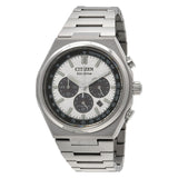 Citizen CA4610-85A Zenshin Super Titanium Chronograph – Men’s Eco-Drive Silver Dial Panda Sub-Dials Sapphire Crystal 100M WR Watch