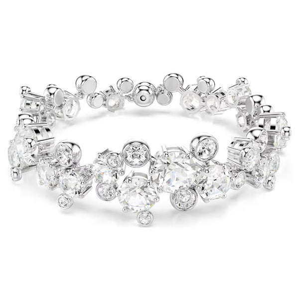 Swarovski Constella bracelet Mixed cuts, White, Rhodium plated