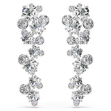 Swarovski Constella drop earrings Mixed cuts, White, Rhodium plated