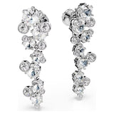 Swarovski Constella drop earrings Mixed cuts, White, Rhodium plated