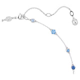 Constella necklace  Mixed cuts, Blue, Rhodium plated