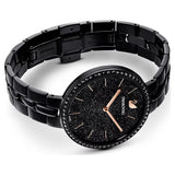 Swarovski 5547646 Cosmopolitan Quartz Watch – Black Dial, Stainless Steel Bracelet, Swiss Made