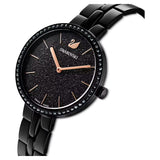 Swarovski 5547646 Cosmopolitan Quartz Watch – Black Dial, Stainless Steel Bracelet, Swiss Made