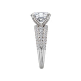 Split Row Diamond Semi-Mount Engagement Ring
