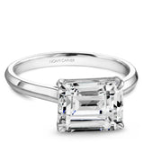 Noam Carver B353-02WM-FCYA – Emerald-Cut Diamond Engagement Ring, 14K/18K Gold or Platinum