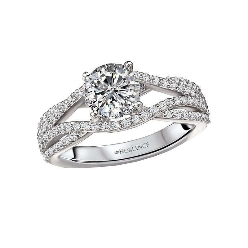 Romance Split Shank Semi-Mount Diamond Ring