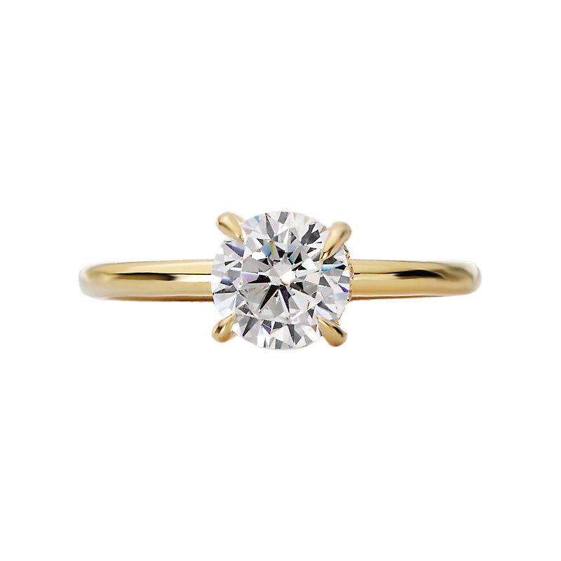 Romance Diamond Hidden Halo Engagement Ring