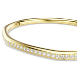 Swarovski Dextera bangle Octagon shape, Round cut, White, Gold-tone plated