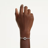 Swarovski Dextera bangle Round cut, White, Rhodium plated 5743569