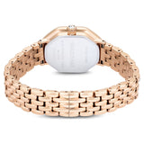 Swarovski Dextera Octagon watch Swiss Made, Metal bracelet, Gold tone, Rose gold-tone finish