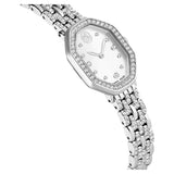 Swarovski Dextera Octagon watch Swiss Made, Metal bracelet, Silver tone, Stainless steel