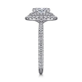 Gabriel & Co. Sonay ER15769O3W44JJ – 14K White Gold Oval Double Halo Diamond Engagement Ring