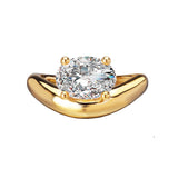 Solitaire Hidden Halo Diamond Engagement Ring