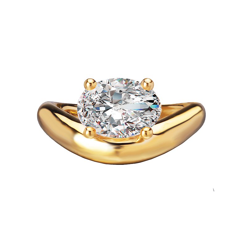 Solitaire Hidden Halo Diamond Engagement Ring