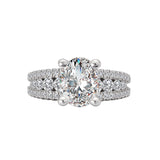 Split Row Diamond Semi-Mount Engagement Ring