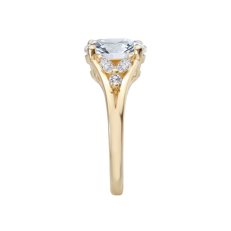 Split Shank Semi-Mount Diamond Engagement Ring