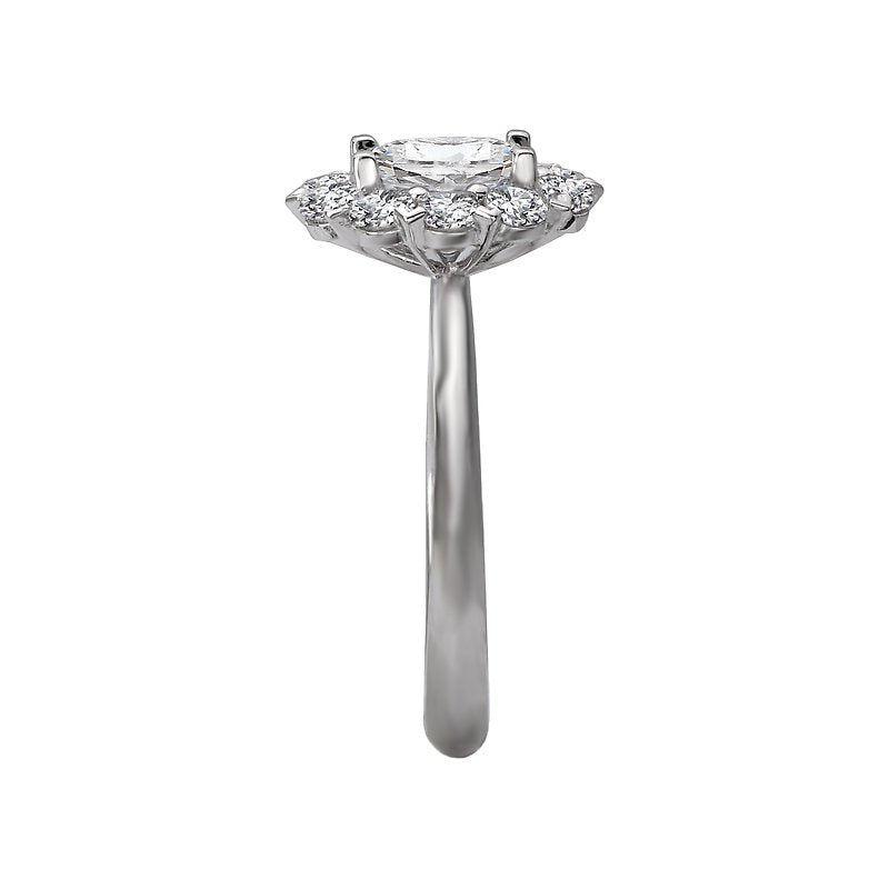 Romance Halo Semi-Mount Diamond Ring
