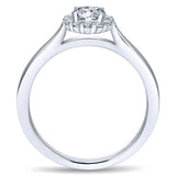 Gabriel & Co. ER8276W44JJ “Michaela” 14K White Gold Round Halo Diamond Engagement Ring