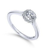 Gabriel & Co. ER8276W44JJ “Michaela” 14K White Gold Round Halo Diamond Engagement Ring