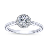 Gabriel & Co. ER8276W44JJ “Michaela” 14K White Gold Round Halo Diamond Engagement Ring