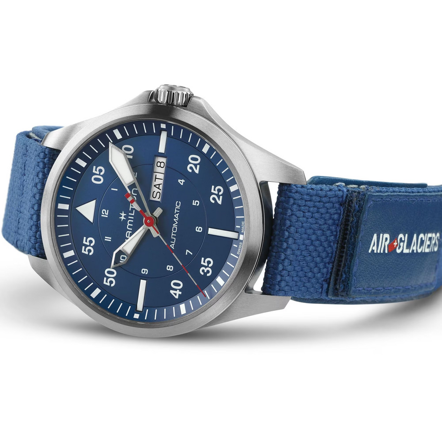 Khaki Aviation - Piolet Day Date Auto - Air-Glaciers Edition