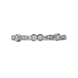 Lavie Scalloped Milgrain Diamond Band in 14K White Gold