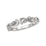 Romance LaVie Matching Swirl Design Diamond Wedding Band