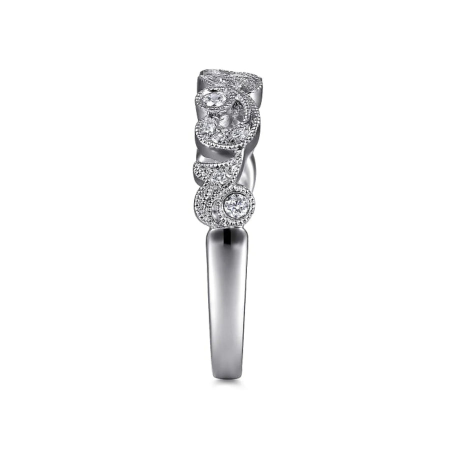 Gabriel & Co. 14K White Gold Diamond Scrollwork Anniversary Band – AN7637W44JJ