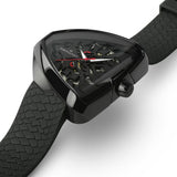 Hamilton Ventura – 42mm x 45mm Automatic Skeleton Swiss Watch with Black PVD Case & Rubber Strap (H24535332)