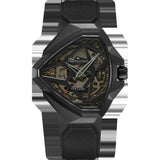 Hamilton Ventura – 51mm x 47mm Automatic Skeleton Swiss Watch with Black PVD Case & Rubber Strap (H24645330)
