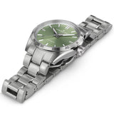 Hamilton Jazzmaster Performer Auto H36105160 – 34mm Stainless Steel, Pistachio Green Dial, H-10 Automatic, 80-Hour Power Reserve