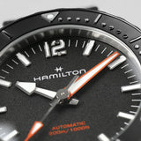 Hamilton Khaki Navy – 41mm Automatic Swiss Dive Watch with Black Dial & Rubber Strap H77455330