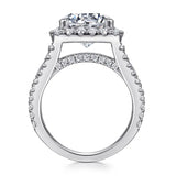 Gabriel & Co. ER12230W44JJ – 14K White Gold Cushion Halo Diamond Engagement Ring Setting (1.96 ct)