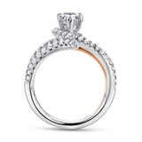 Gabriel & Co. ER13668P6T44JJ 14K White & Rose Gold Pear Shape Halo Diamond Engagement Ring