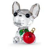 Swarovski 5625662 Holiday Cheers French Bulldog Figurine – Multicolor Crystal, Festive Ornament Design