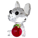 Swarovski 5625662 Holiday Cheers French Bulldog Figurine – Multicolor Crystal, Festive Ornament Design