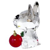 Swarovski 5625662 Holiday Cheers French Bulldog Figurine – Multicolor Crystal, Festive Ornament Design