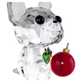 Swarovski 5625662 Holiday Cheers French Bulldog Figurine – Multicolor Crystal, Festive Ornament Design