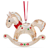 Swarovski 5627608 Holiday Cheers Gingerbread Rocking Horse Ornament – Multicolor Crystal, Festive Collectible