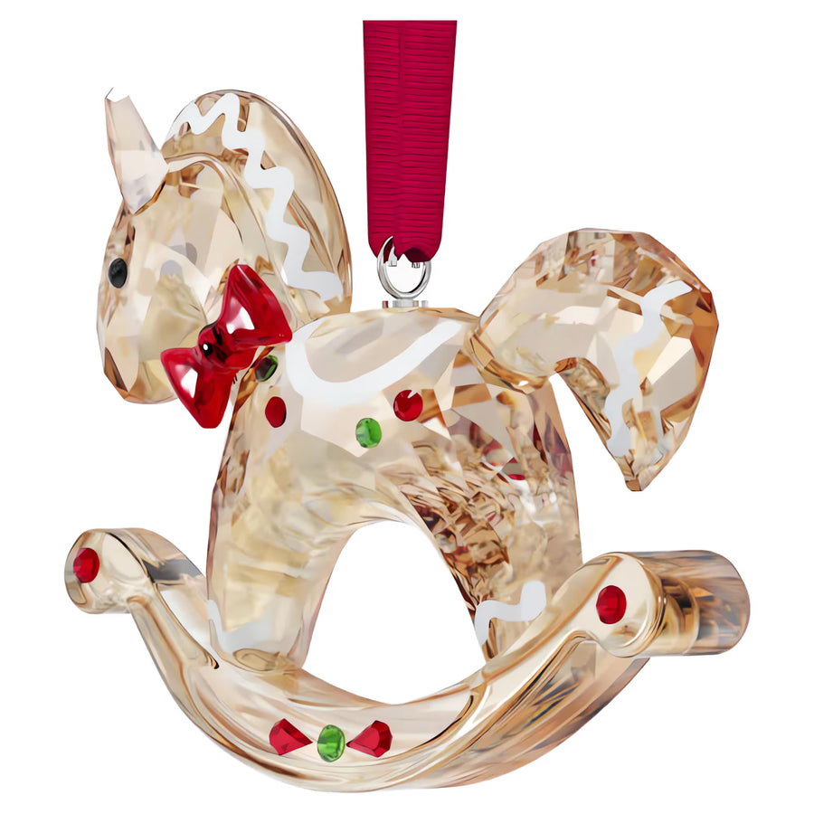 Holiday Cheers Gingerbread Rocking Horse Ornament