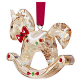 Swarovski 5627608 Holiday Cheers Gingerbread Rocking Horse Ornament – Multicolor Crystal, Festive Collectible